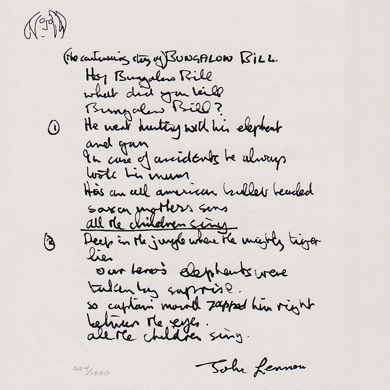 Bungalow Bill Lyrics by John Lennon