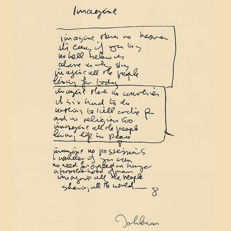 john lennon imagine lyrics